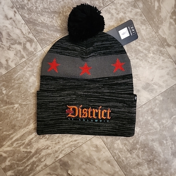 New '47 Washington Wizards City Edition 23-24 Alt Knit Hat Black Copper Logo - Picture 3 of 3